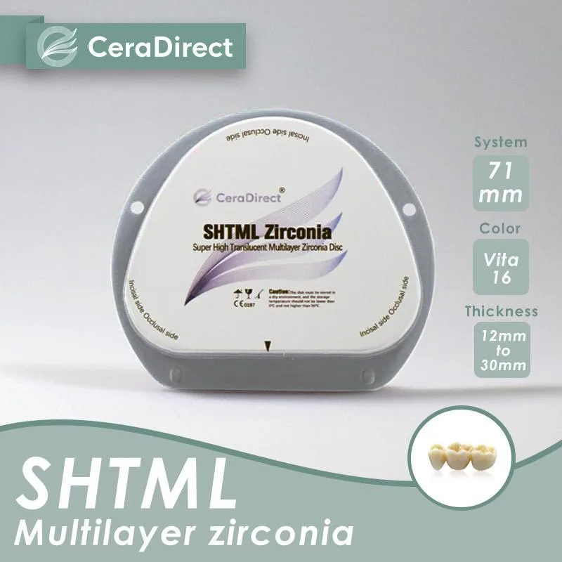 

Ceradirect SHT-ML multilayer zirconia AG system(71mm)——for dental lab CAD/CAM sales promotion