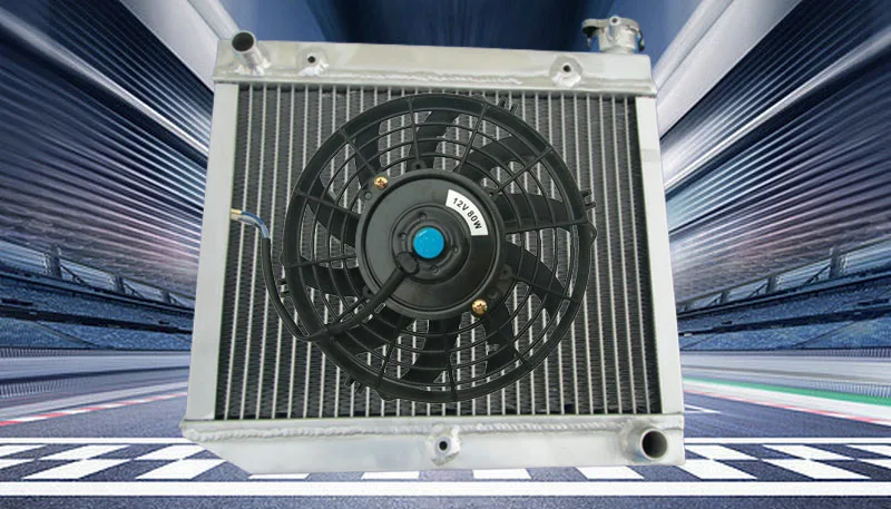 Aluminum Radiator+fan For Honda TRX450 TRX450R 04-09 2005 2006 2007 2008 2009 2004 05 06 07 08 09