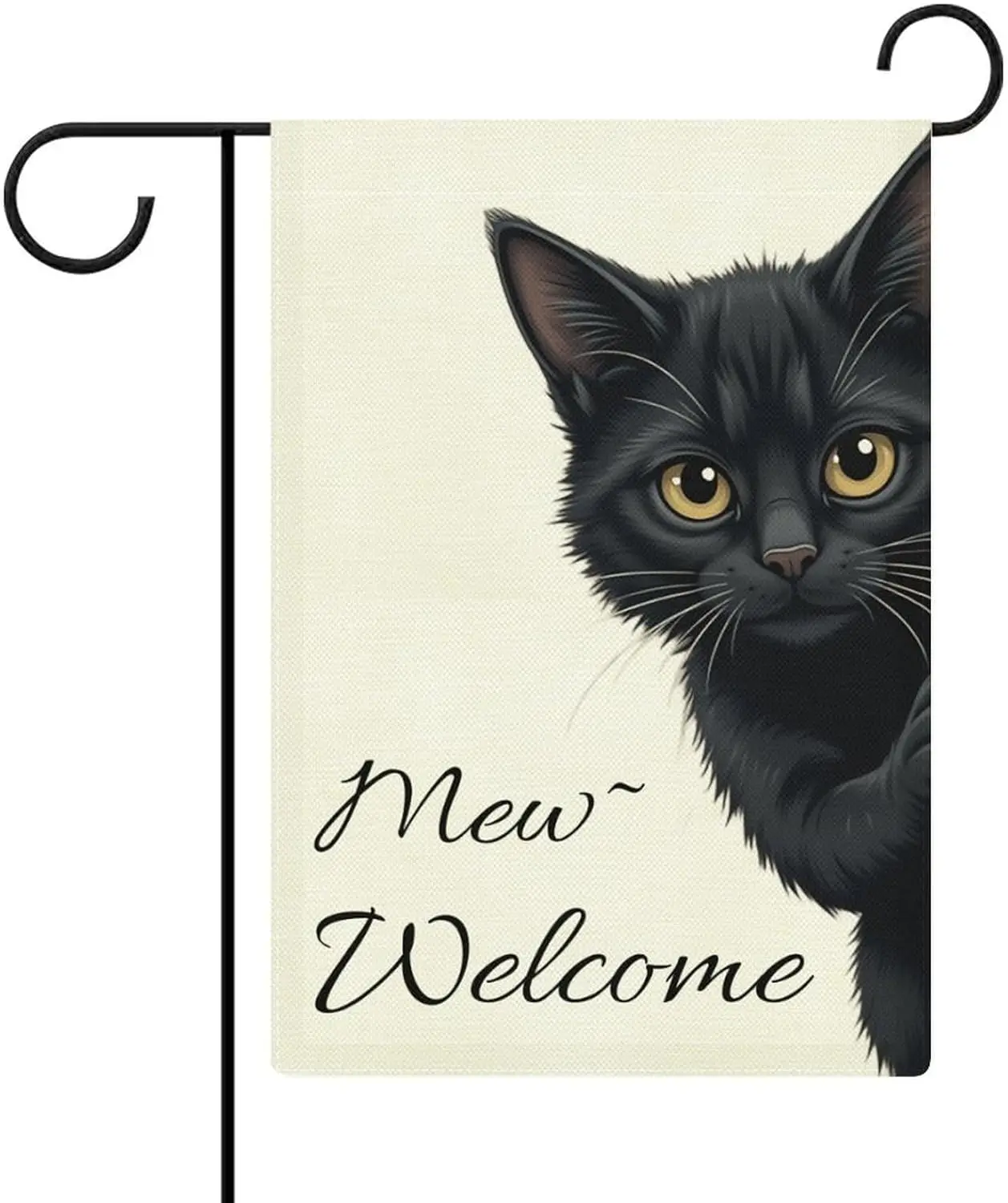 Funny Small Black Cat Garden Flag 12 X 18 Inch Double Sided Outside Outdoor Decoration ZZM