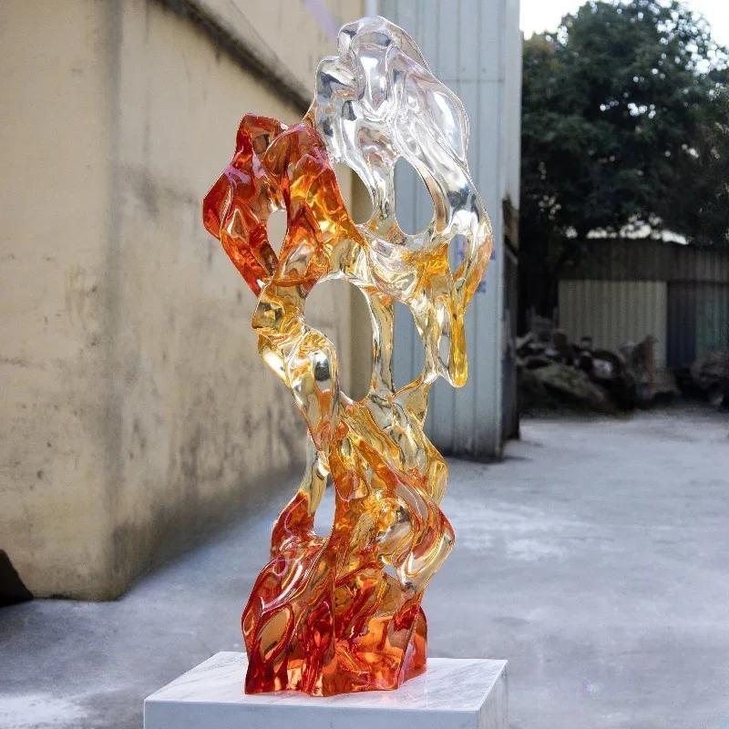 Home ornaments, living room, light luxury, modern transparent art, hotel front desk decorations, resin crafts, model room