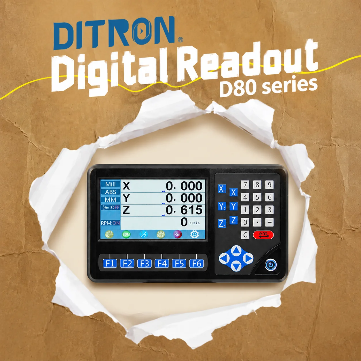 D80 Configurable 2/3/4/5 Axis DRO Digital Readout Unit 7