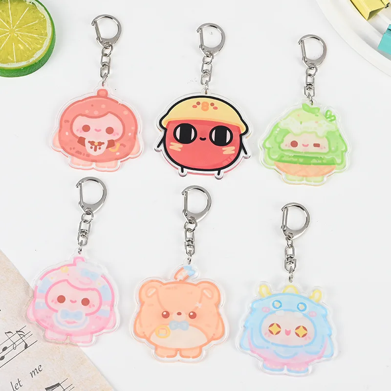 Egg boy party peripheral keychain pendant Q version cartoon high-looking student accessories school bag clothing pendant pendant