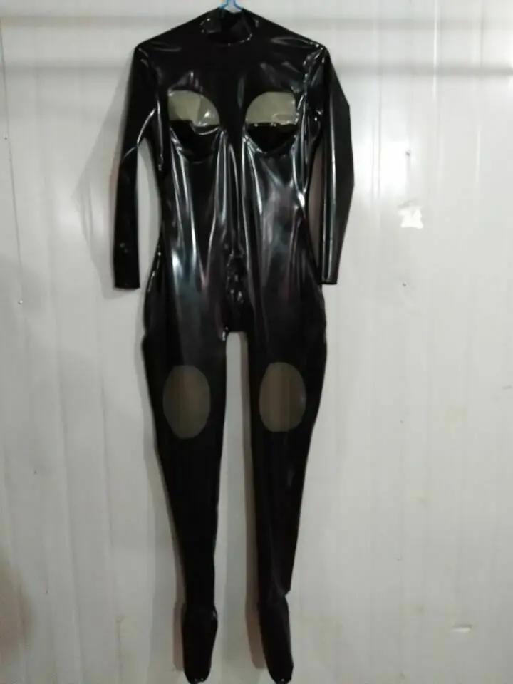 

100%Latex Rubber Ganzanzug Catsuit Racing Bodysuit Suit Feet SachleistungenS-XXL