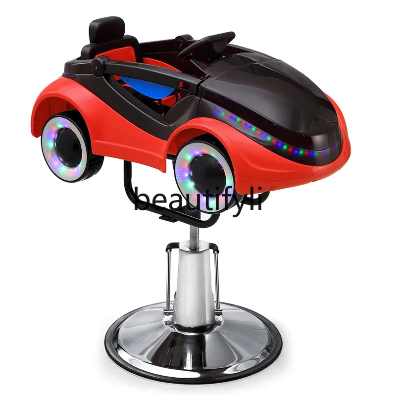 Barber Shop Children's Hair Cutting Seat Sports Car Kids Baby Hairdressing Shop Hair Salon Special Cartoon Electric Car