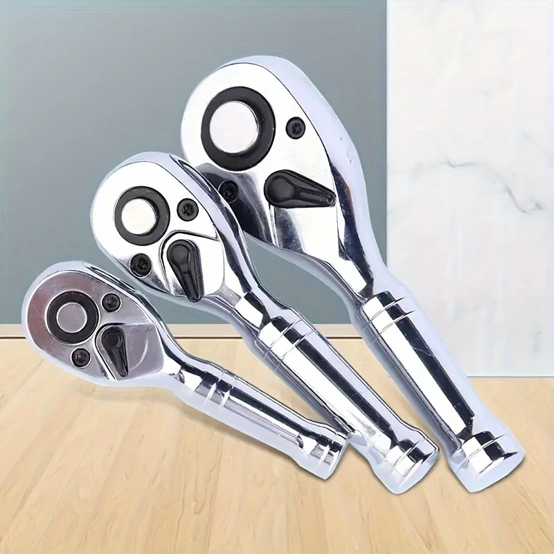 

72-Tooth Short Handle Automatic Service Tool Wrench Quick Ratchet Wrench Head, Automatic Two-Way Sleeve Head