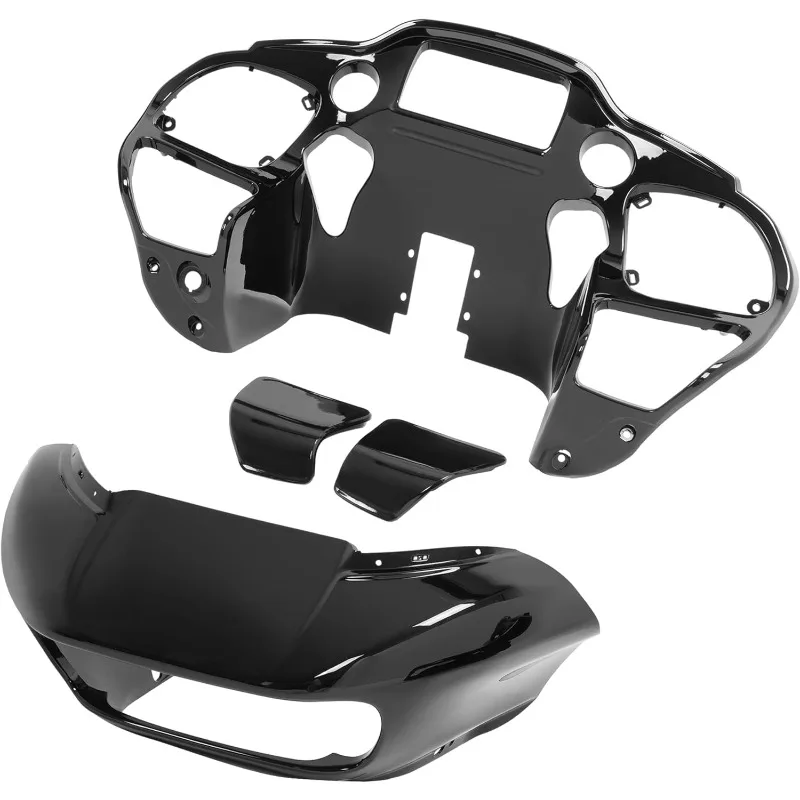 

Front Outer Inner Fairings + Glove Box Cover Compatible with 2015-2024 Davidson Road Glide/CVO Road Glide Gloss Black Fai