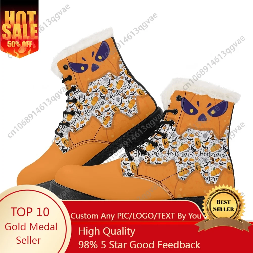

2025 Halloween Horror Carnival Plush Boots Mens Womens Teenager Shoes Casual Boot Light High Quality Couple Customize Shoe