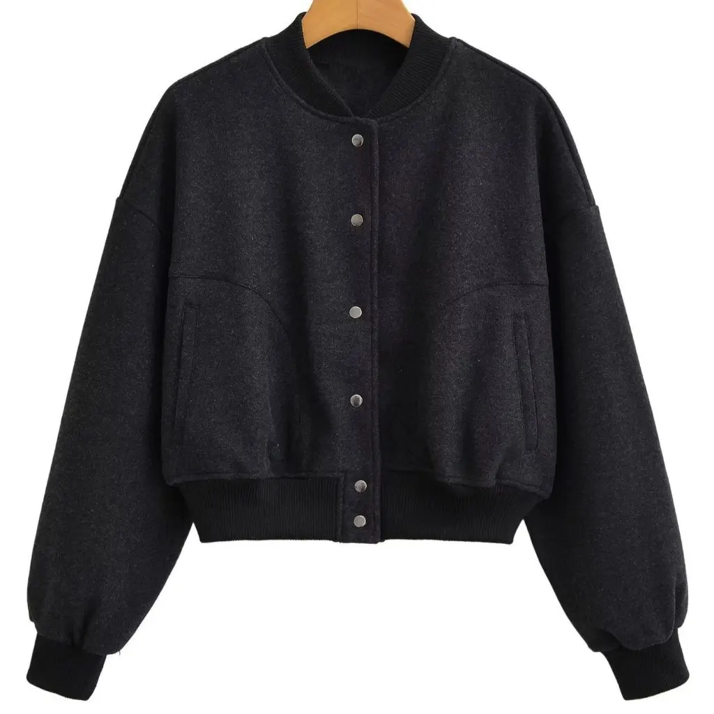 

Women's Short Pilot Fashion Jacket Autumn New American European Style Clothing for Ladies