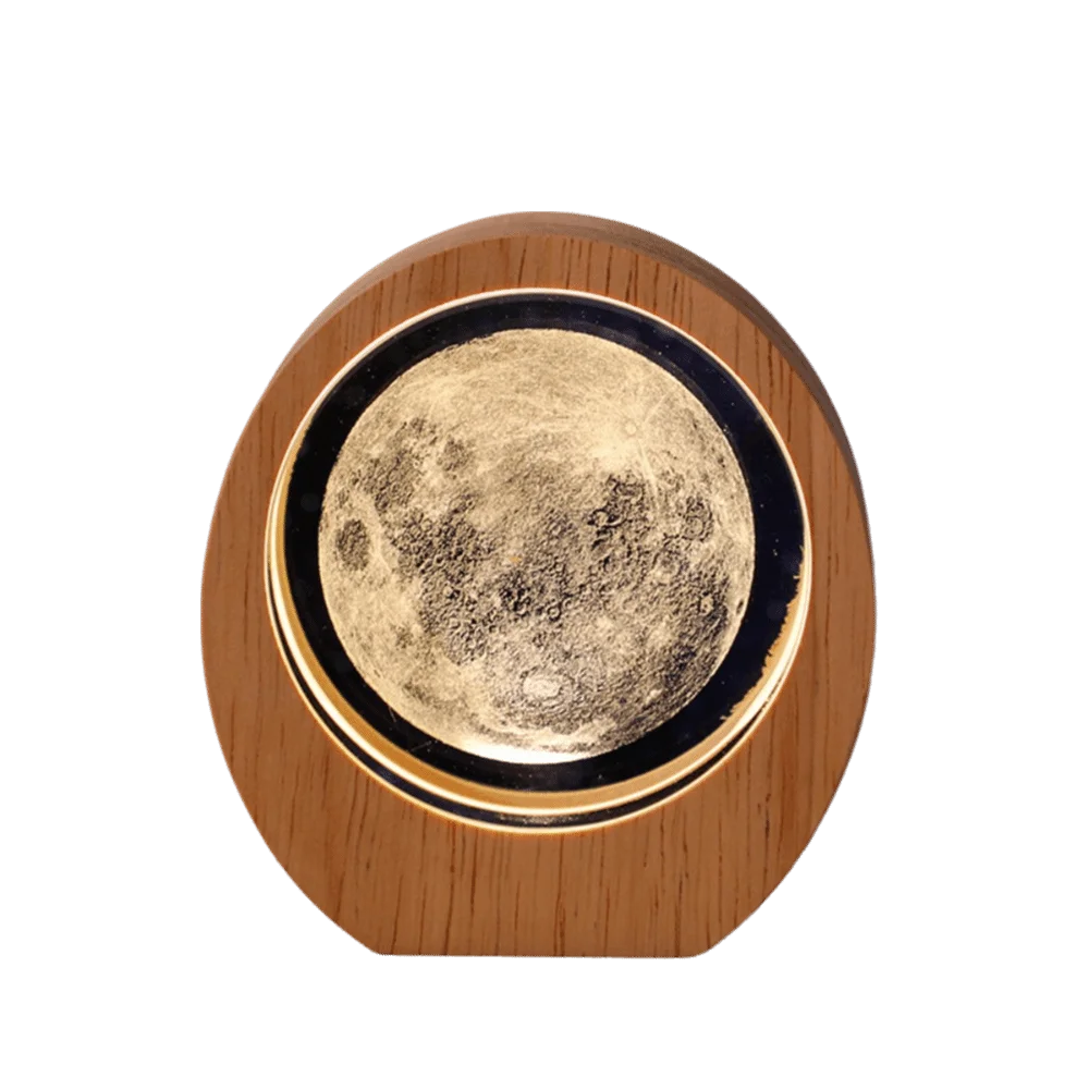 

Ночник-планета с 3D-гравировкой на деревянной подставке, Солнечная система, Астрономический круглый деревянный светящийся хрустальный настольный светильник-украшение