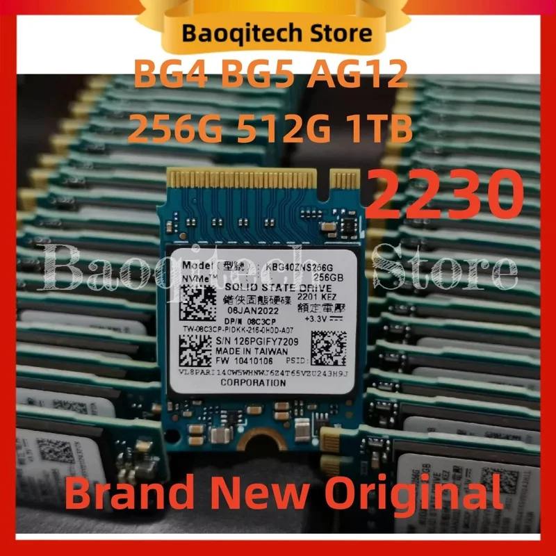 Original For Toshiba KIOXIA BG4 128G BG5 BG6 AG12 256G 512G 1TB SSD 2230 PCIe 3.0x4 Gen 4X4 NVMe M.2  SteamDeck Surface