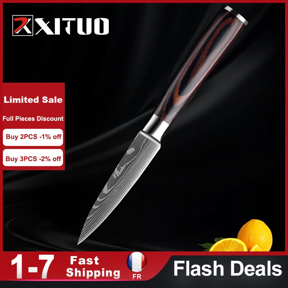 

XITUO France Overseas Chiefs Sales 3.5-inch Kitchen Knives Stainless Steel Fruit Peeling Steak Vegetable Slicing Chef Tool Knife