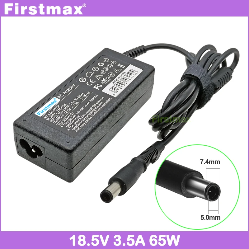 Laptop Adapter 18.5V 3.5A 65W for hp charger pavilion g6 dv5 dv6 elitebook 2560p mini 2133 for compaq cq61 power supply