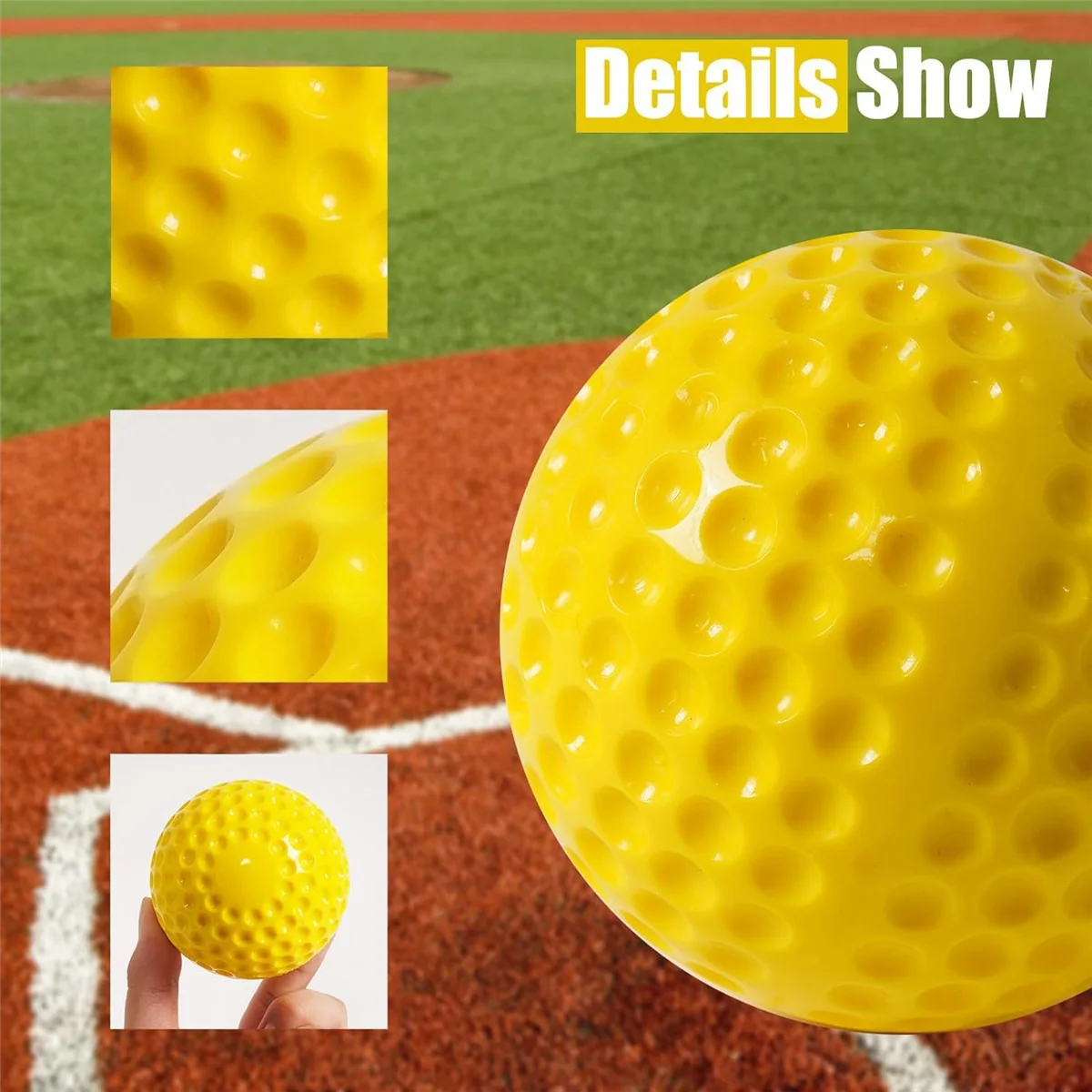 

ABFKW 10 Pack Baseballs Training Ball ,9 Inch Pitching Machine Baseballs for Hand-Eye Coordination, Hitting and Practice