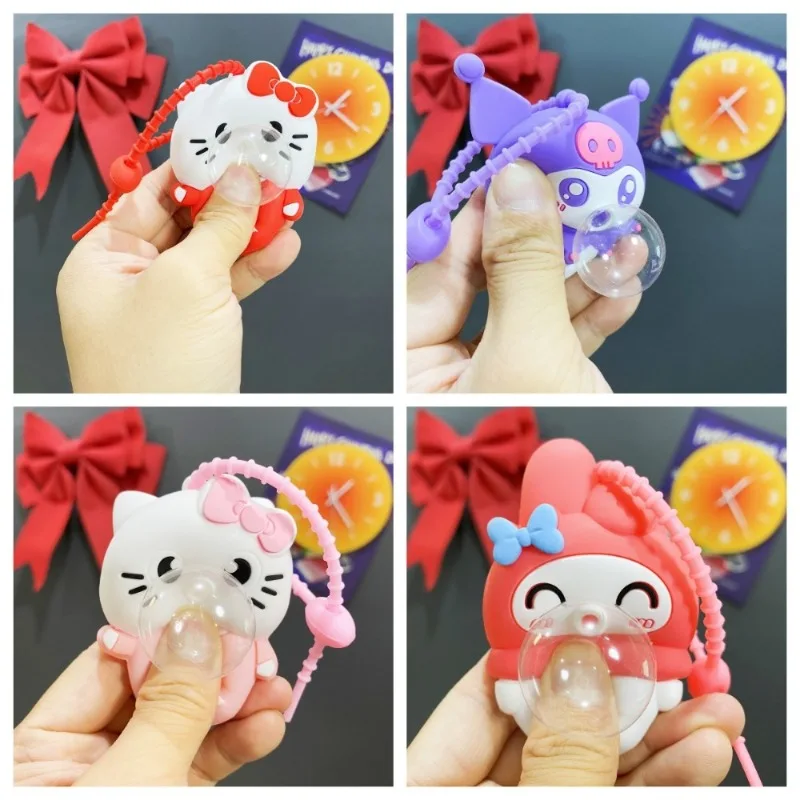 New Sanrio Hello Kitty Keychain Cute Cartoon Anime Kuromi My Melody Kawaii Key Ring Children Stress Relieving Toys Holiday Gifts