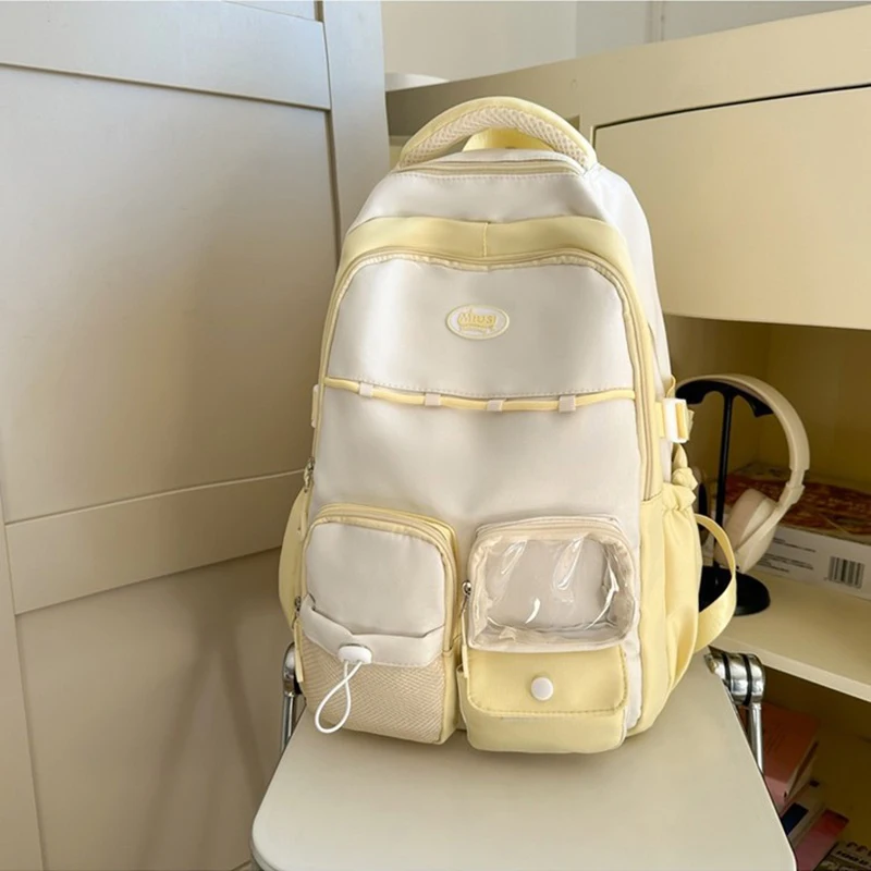 Grande capacidade mochila feminina versátil alta estudante saco feminino high-end júnior escola estudante viagem tendência mochila