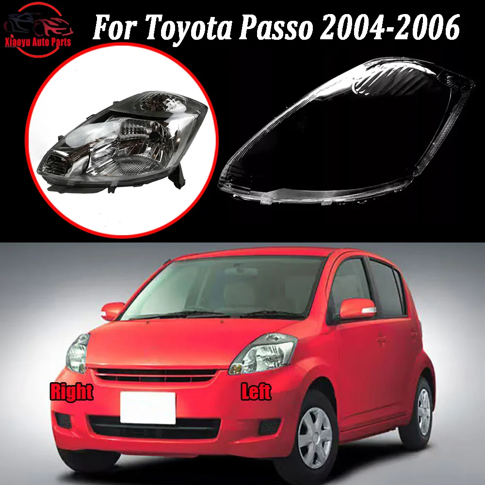 For Toyota Passo 2004 2005-2006 Front Lamp Shade Headlight Mask Shell Transparent Cover Lens Replace The Original Lampshade