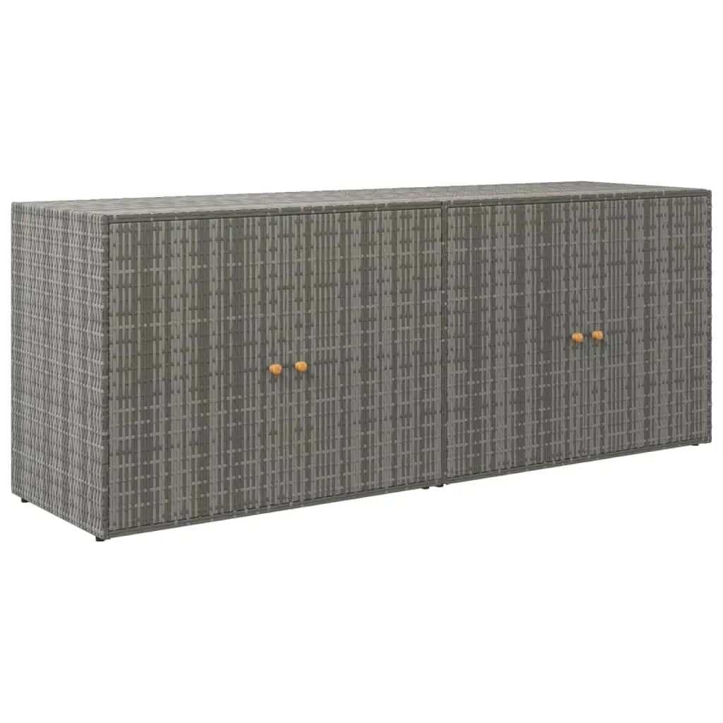 Outdoor Storage Cabinet Patio Garden Tool Organizer Box Poly Rattan 78