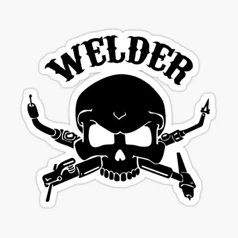 Welder Sticker for Laptop Decor Bedroom Car Cute Cartoon Art Fashionable Public Suitcase