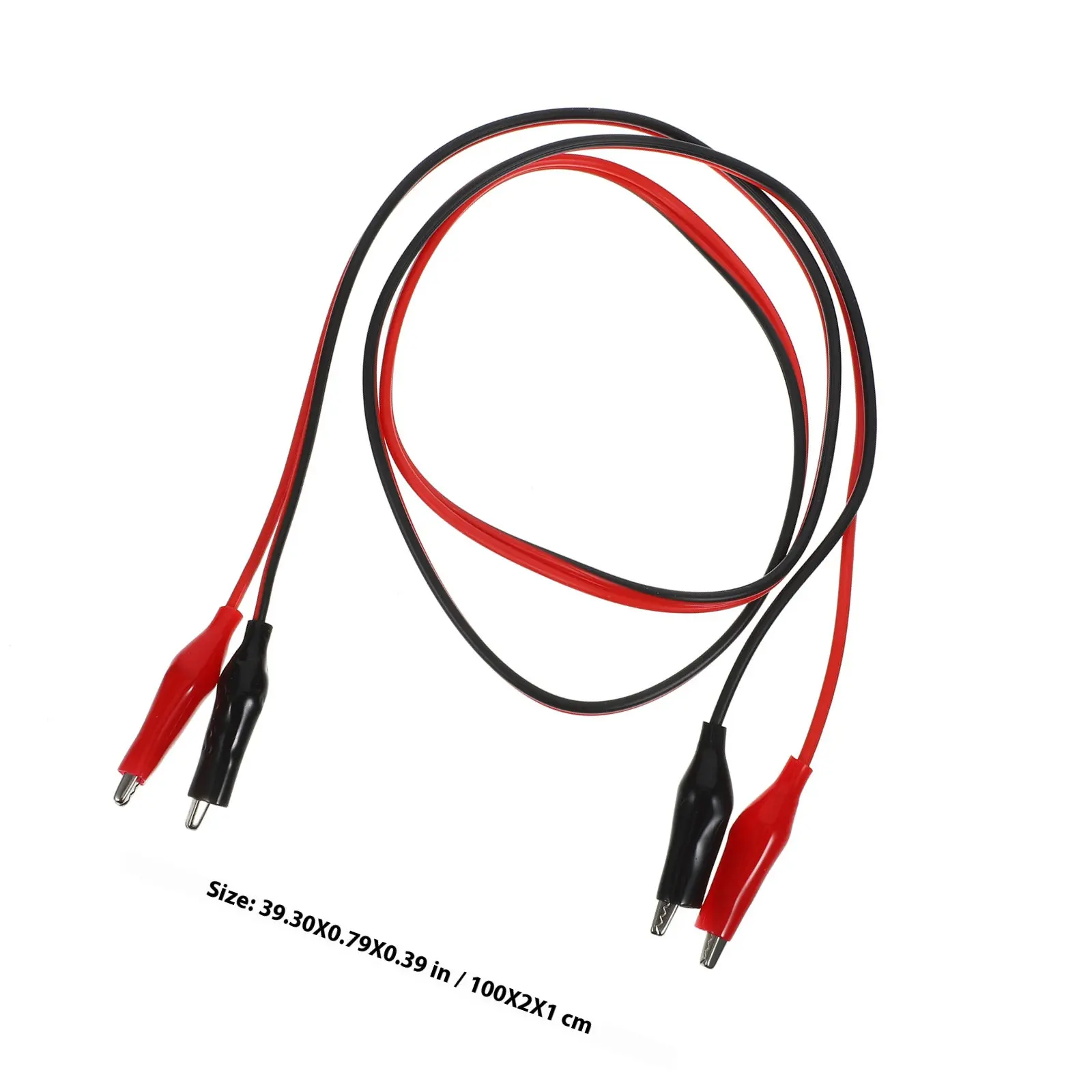 2Pcs Alligator Clip to Alligator Clip Jumper Wire Double-Ended Test Lead for Electrical Circuit Testing Experiment Lab Use