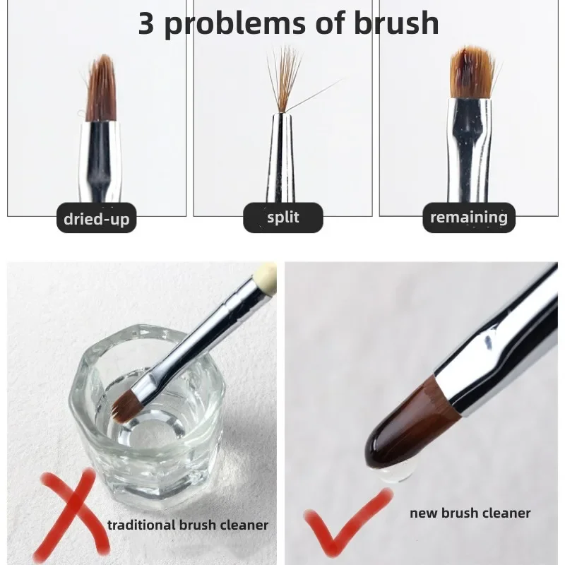 Brush Restorer Nail gel Polish Remover Brush cleaner liquid Makeup Cleaning Tool Cleaning Solution Travel makeup brush set Face
