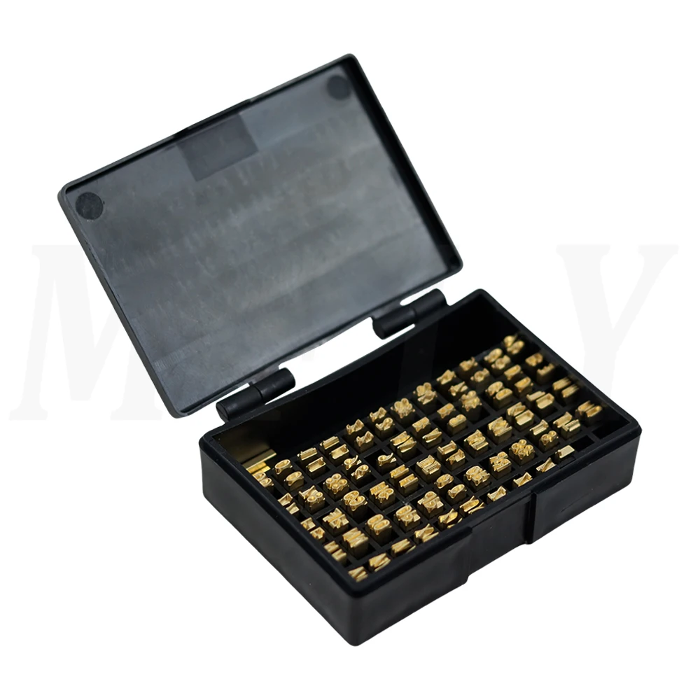 120pcs Coding Machine Word Grain 2*3*15cm Hot Stamp Copper Letters Thermal Ribbon Printing Font Electric Ribbon Coding