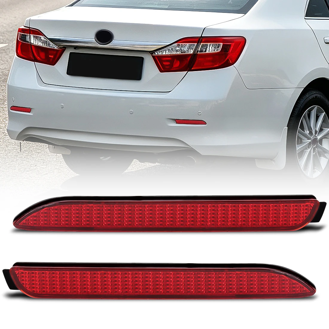 Car Rear Bumper Reflector Light Stop Light For Toyota Corolla Altis Camry Avensis Verso For Lexus RX300 GX470 Reflector Strip