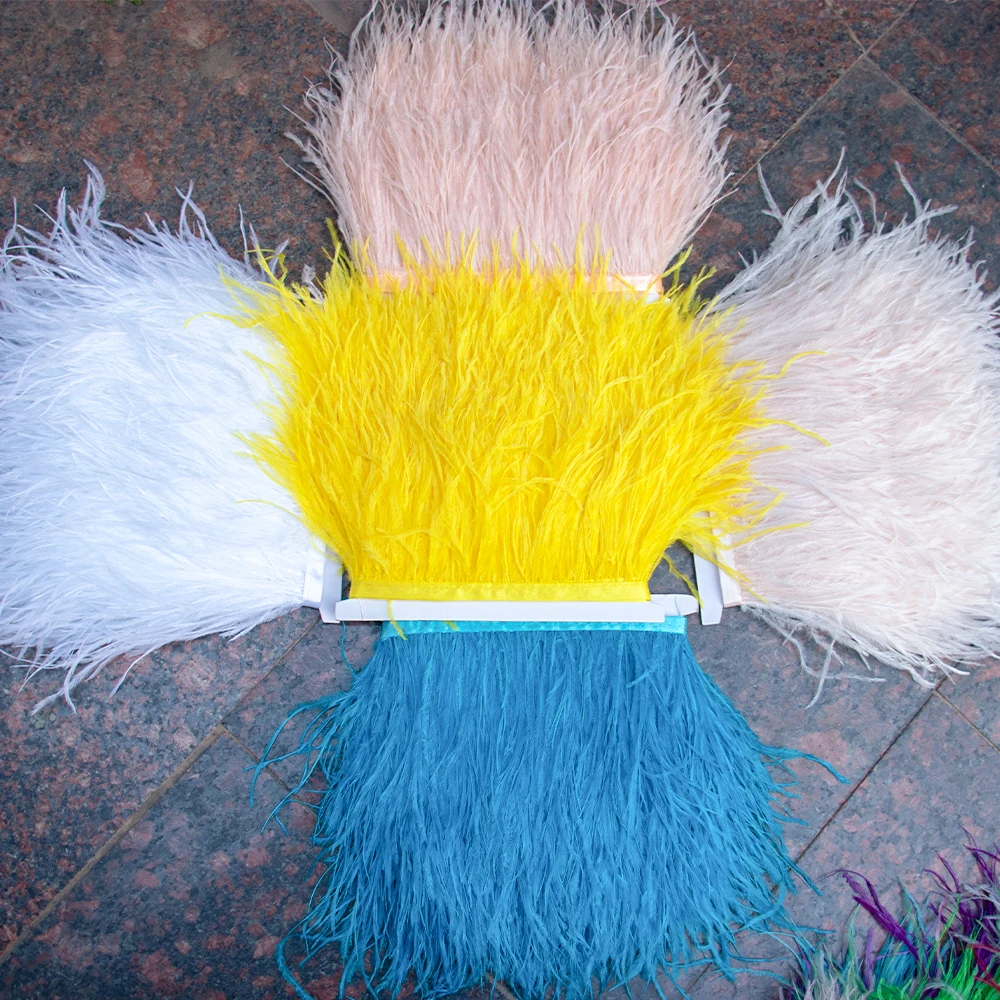 Bulu Burung Unta 10-15cm dihia - Fringe Ribbon Sewing ulasan dan harga