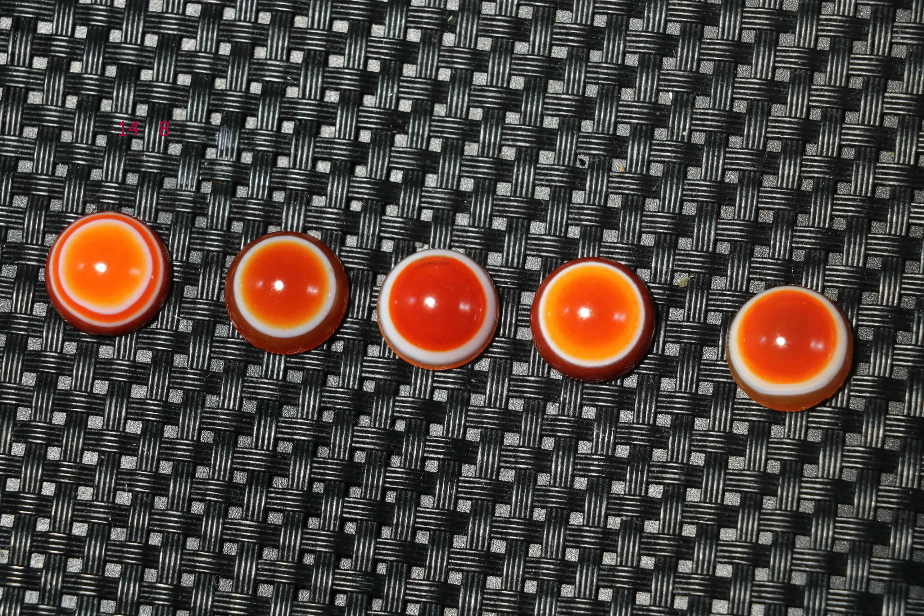 Set Lot of 5 PCS Ultra Magic Energy Tibetan Old Agate Goat Heaven Eye dZi Bead Amulet For Inlaid Rings Timestown Whole Sale