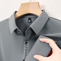 High End Printing Ice Silk Designer Shirt Men Clothing Korean Fashion 2024 New Summer Short Sleeve Shirt Casual Camisas Y Blusas