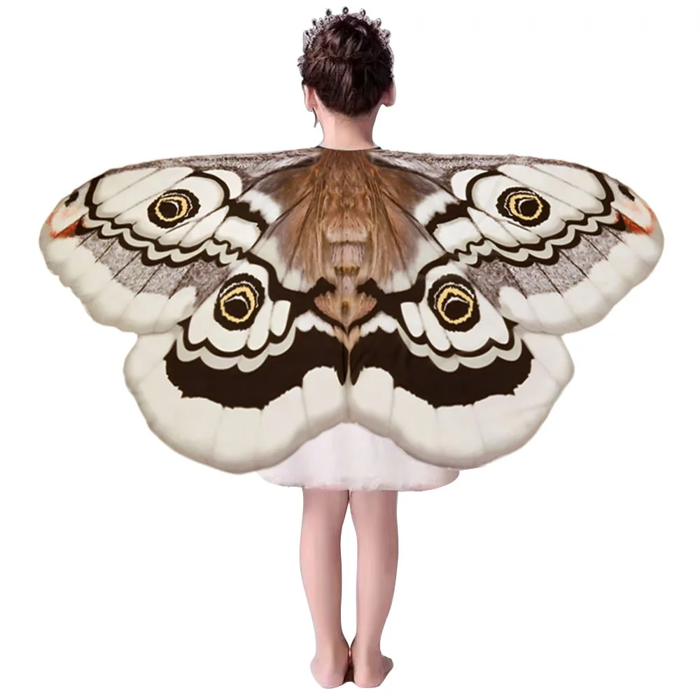 

Детская накидка с крыльями мотыли, костюм бабочки, платье для девочек, костюмы на Хэллоуин, танцевальный реквизит, аксессуар для косплея