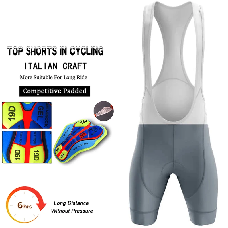 Solid Color Sports Shorts Cycling Bib Men Men\'s Equipment Summer Pants Man Short Mtb Gel Bike Bretelles Bibs Culotte Triathlon