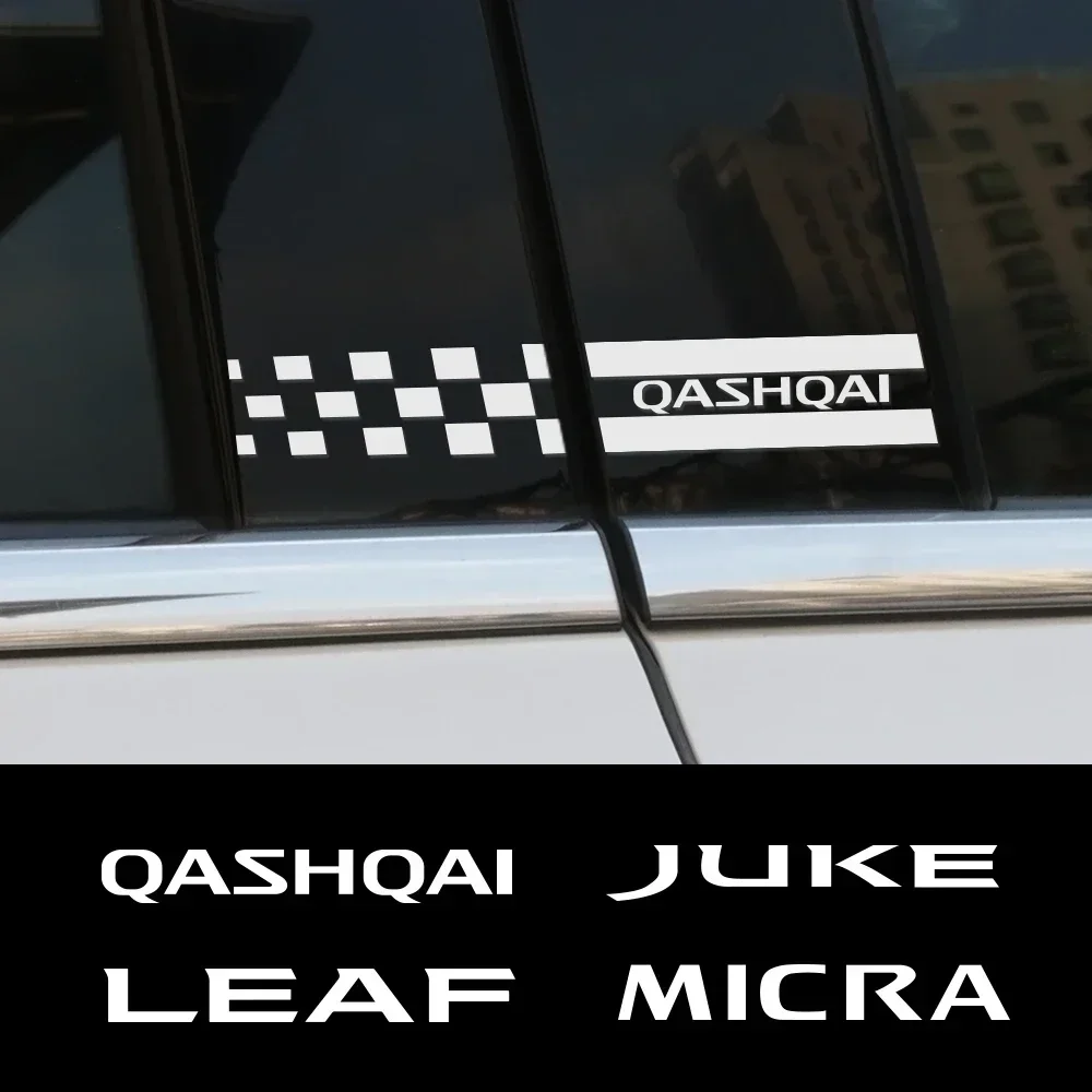 

For Qashqai Juke Leaf Murano Patrol Micra Sentra Altima Sylphy Car Window B Pillar Stickers Car Accessorie