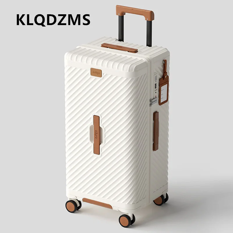 

KLQDZMS Handheld Travel Suitcase Large Capacity Trolley Case 20 Inches PC Boarding Box 24"26"28"30" Password Box Women's Luggage