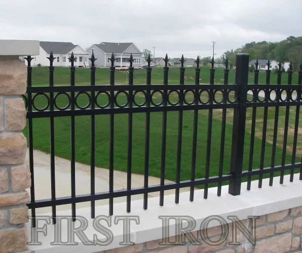 6ftx8ft spear top wrought iron fence, ornamental wrought iron fencing