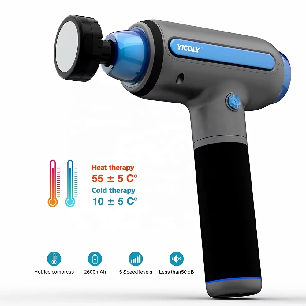 Whole Body Sports Percussion Deep Tissue Fascia Muscle Massager Electric Heated Fascia Gun Ice Hot Massage Gun