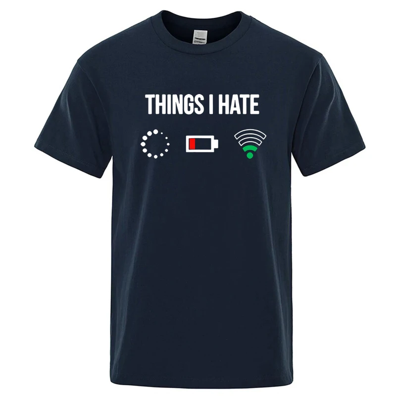 Men's Summer High Quality Cotton Blend Funny Printed T-Shirt Soft & Breathable Round Neck Short Sleeve Tee, Unisex Casual Wear