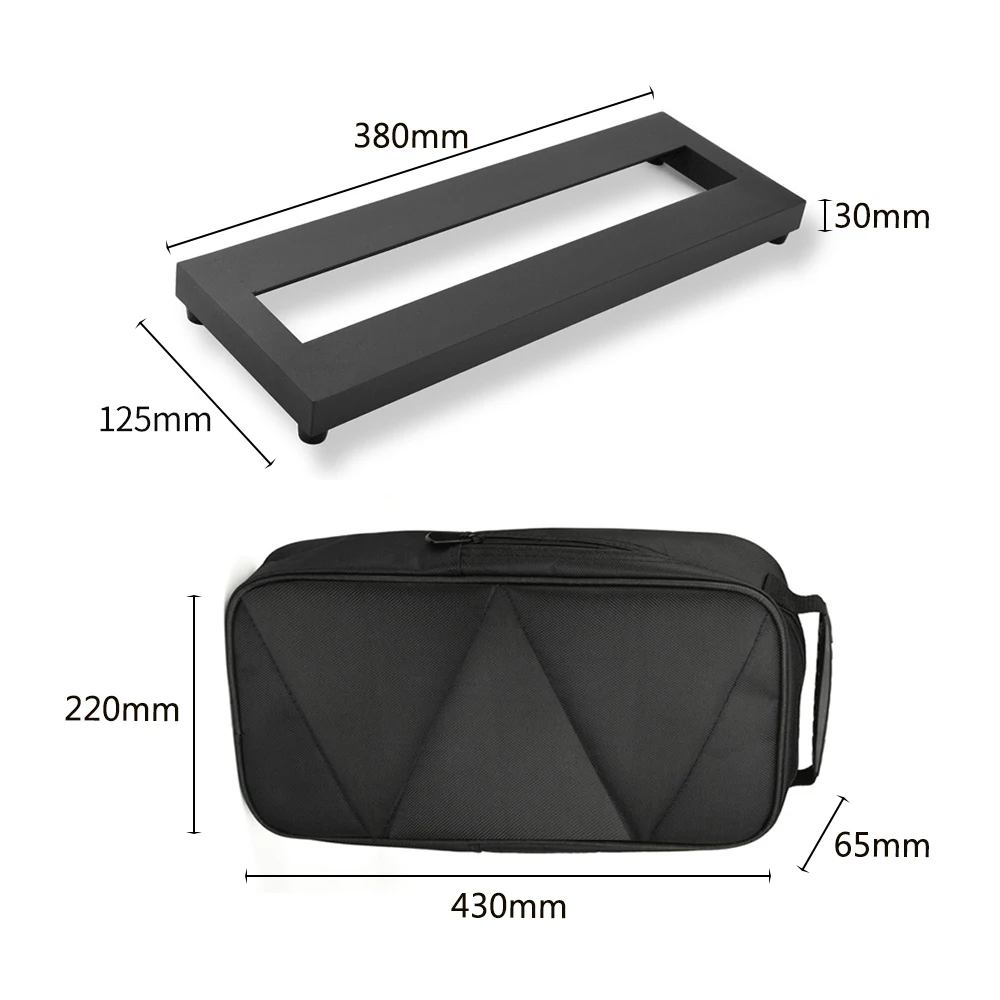 15×4.9 Inch Carrying Bag Guitar Pedal Plate Guitar Accessories Small Size Guitar Effect Pedal Board Aluminum Alloy Pedalboard