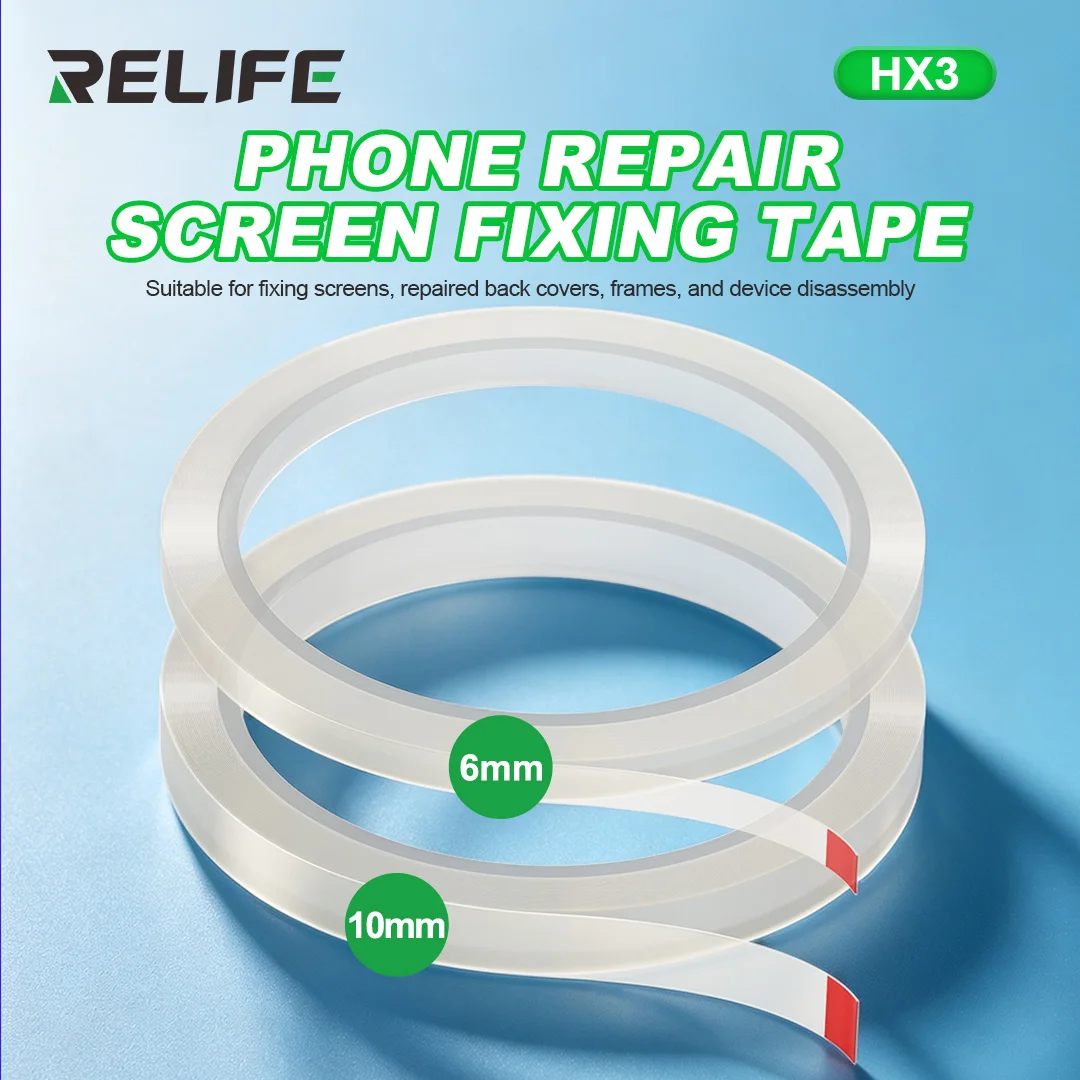 RELIFE HX3 Phone Screen Fixing Tape Low Adhesion No Residue 0.05mm For Mobile LCD Back Cover Frame Repair Fixed Protective Tape