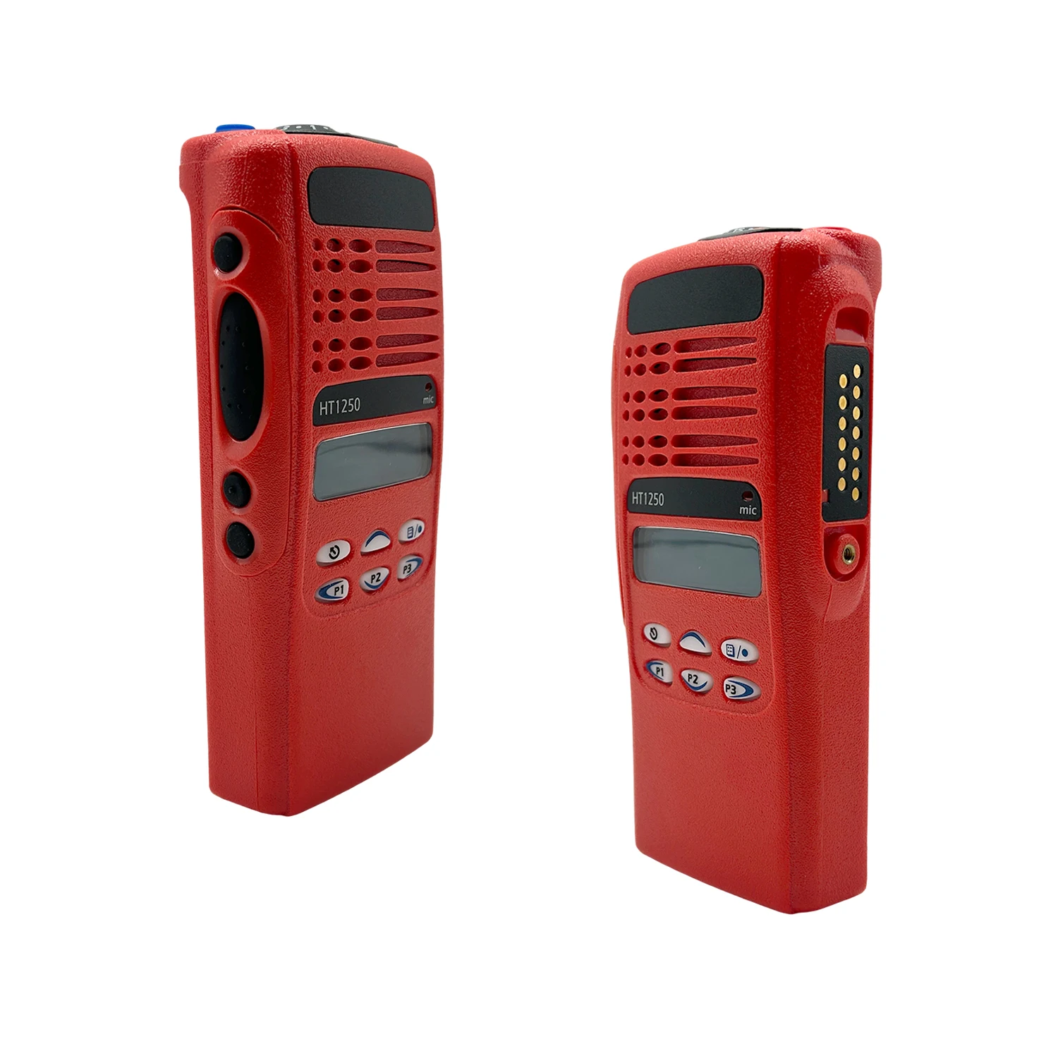 Red Walkie-talkies Replacement Repair Housing Case Kit Shell For HT1250 GP338 Two Way Radio With Speaker & LCD