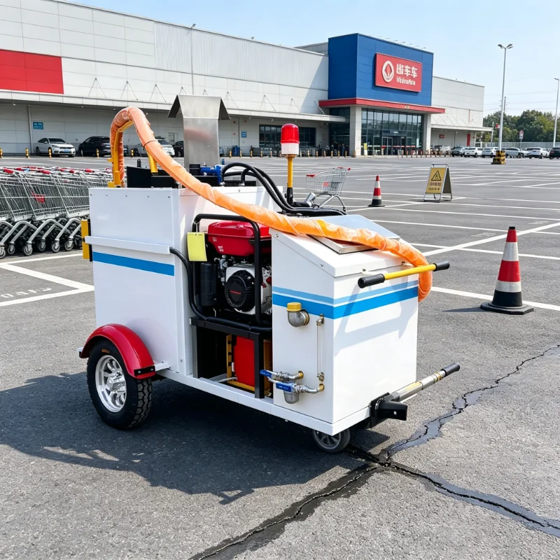 High Quality Asphalt Crack Sealing Machine for Broken Surface Repair Labor-Saving Self-Drive Asphalt Crack Filling Machine