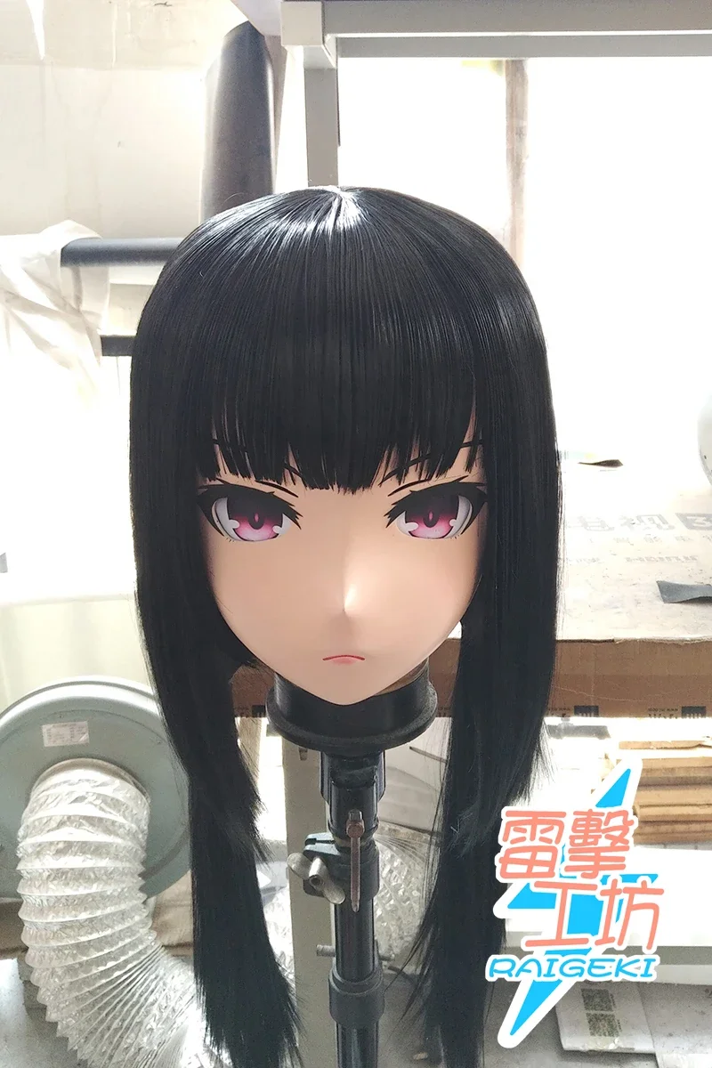 (RAIGEKI MAKS 123) قناع تنكري للهالوين من السيليكون للفتيات كروسدرينج BJD DOLL Kigurumi قناع تنكري أنيمي