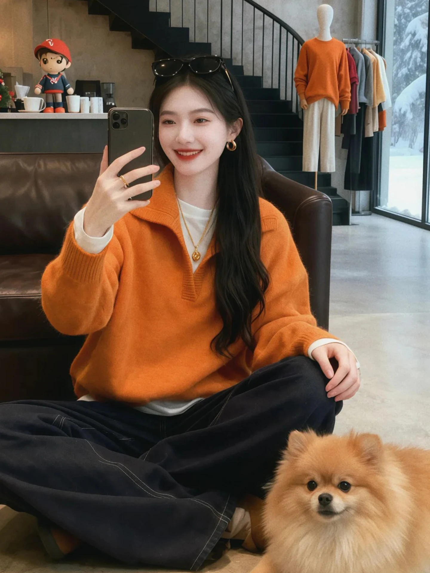 Camere Knitted Long Sve Comfortable Pure Color Hoodie Faionable Winter Leisure Sle Women's Sweater Commute Friendly