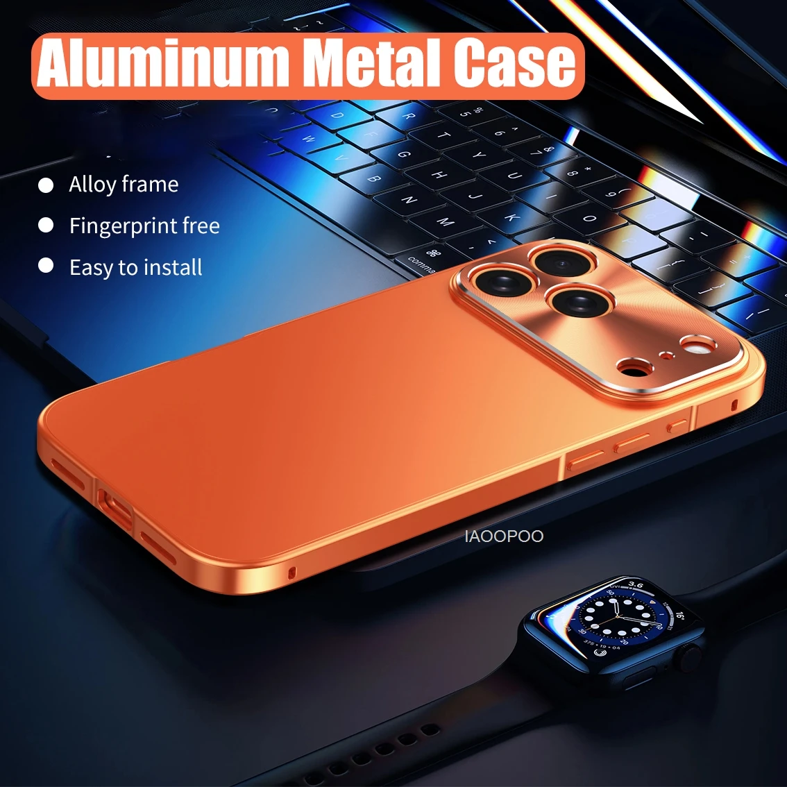 

Magnetic Close Aluminum Frame Plastic Back Metal Case For iPhone 17 Pro Max iPhone 16 15 14 ProMax Shockproof Cover