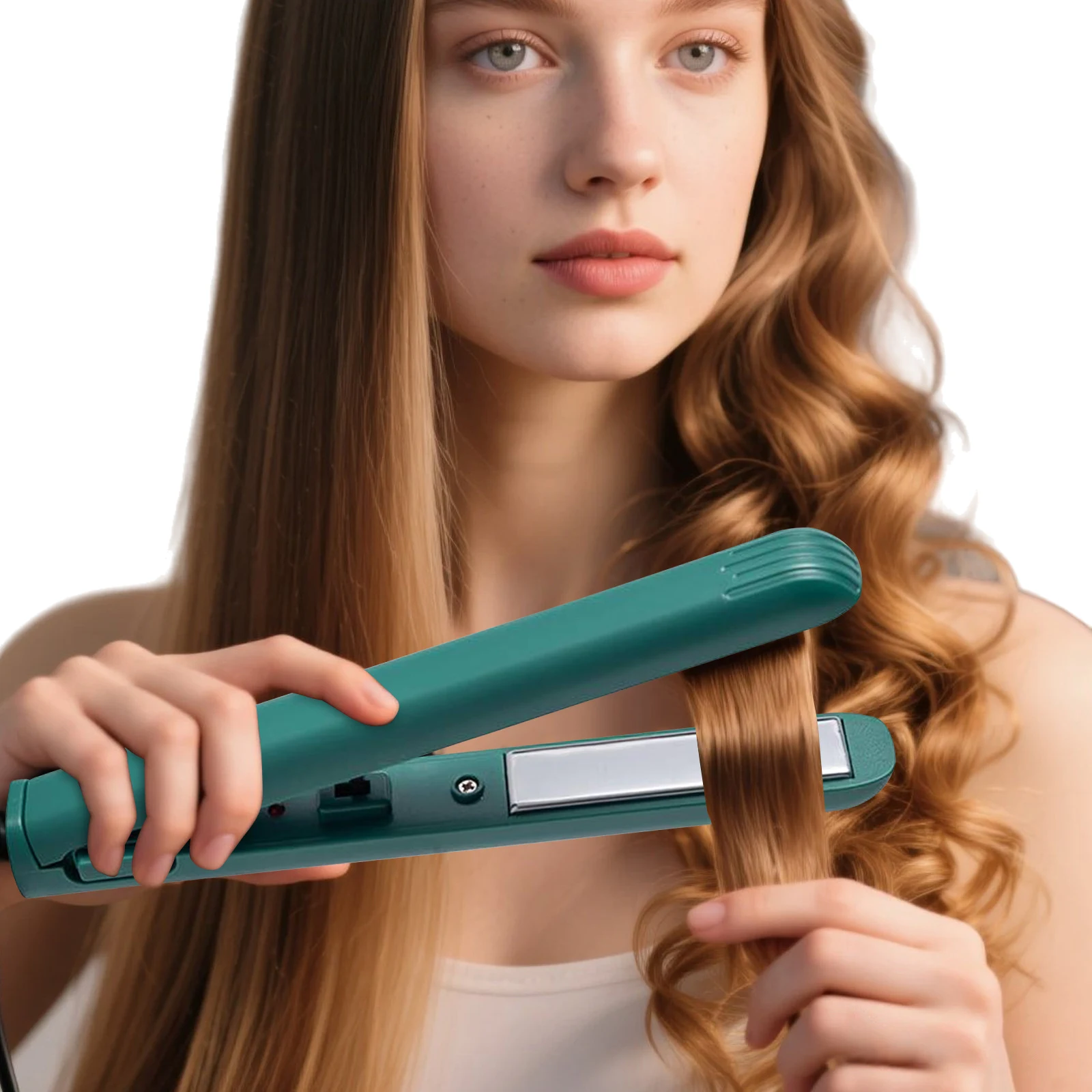 

Portable USB Curling Iron Heats Up Fast Mini Dual Purpose Hair Straighteners Portable Hair Curler Flat Iron for Short Hair