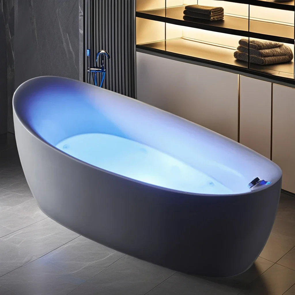 Bathroom Bathtub,classic 63inch Freestanding Whirlpool Jetted Bathtubs In Bathroom Massage Bathtub