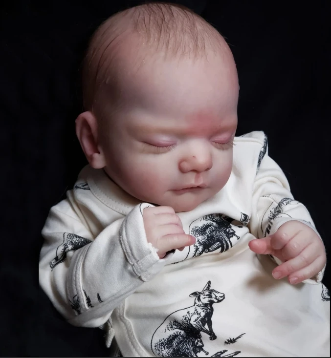 

NPK 19 дюймов незавершенная ручная работа DIY часть Сэм мягкие виниловые пустые формы для сна ребенка уже окрашенные формы с тканевым корпусом