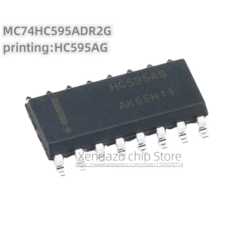 10pcs/lot MC74HC595ADR2G Silk screen printing HC595AG SOP-16 package Original genuine Logic chip