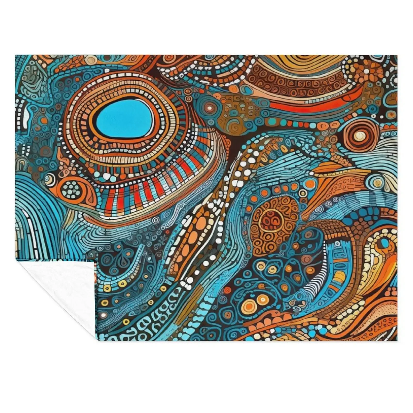 

Aboriginal Art #7 Throw Blanket Plaid on the sofa Softest Plaid Decorative Sofas Blankets
