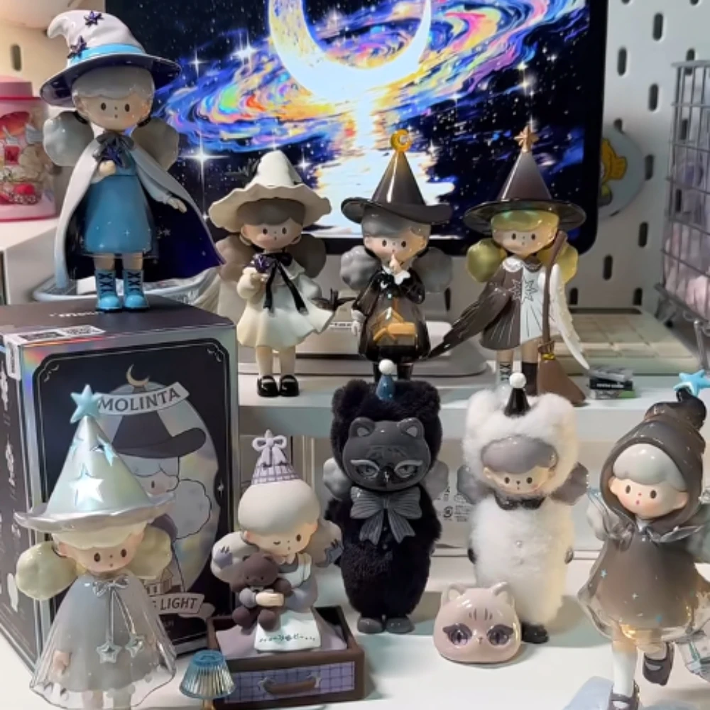

Molinta Chasing Night Blind Box, милая фигурка для девочек, загадочная коробка, аниме-фигурки, сумка-сюрприз, коллекция мультфильмов, модель, подарочная игрушка
