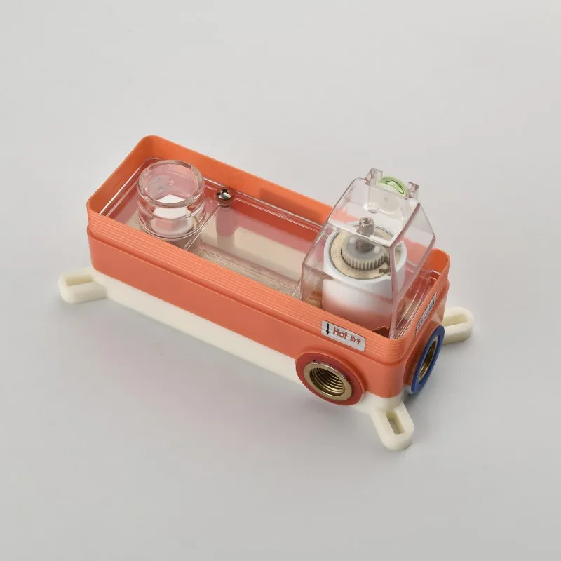 Geheel Koperwit Digitaal Display Bassin Ingebedde Kraan Ingebed Verborgen Verborgen Inter-Platform Bassin Kraan